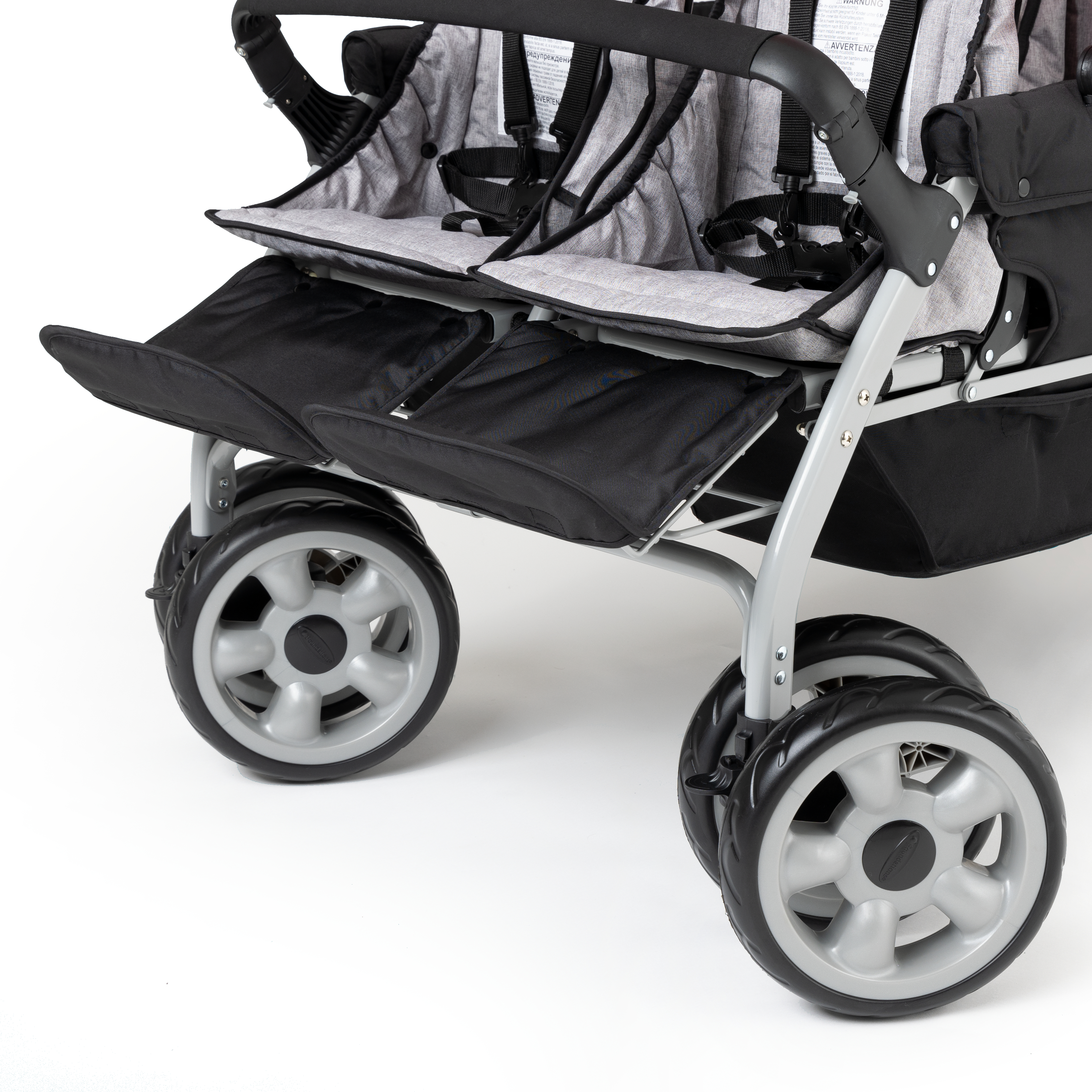 Gaggle Jamboree opvouwbare kinderwagen / buggy voor 6 kinderen in zwart