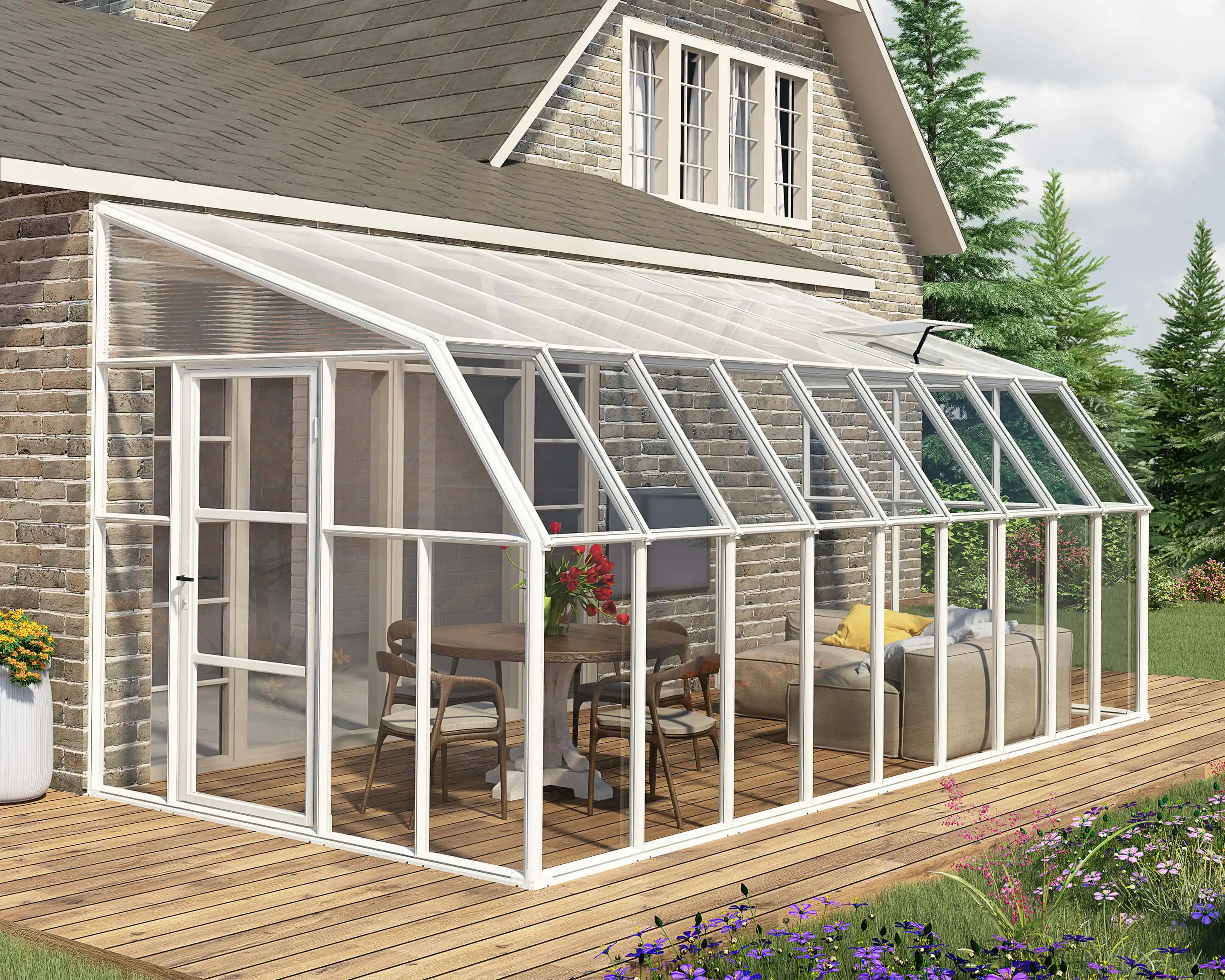 Canopia Sun Room 570X257 cm veranda en Solarium Wit Helder