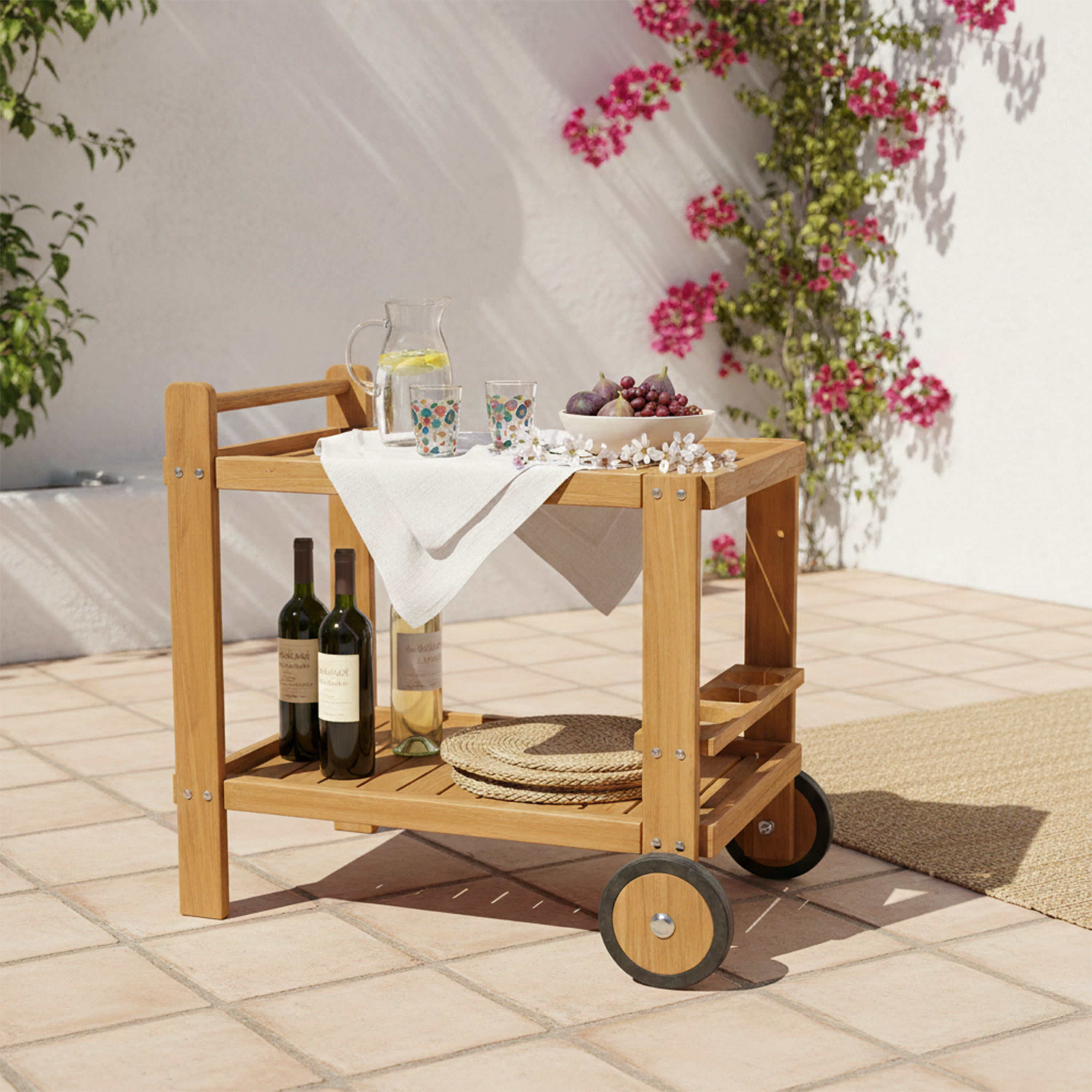 AXI Miri Teak Serving Trolley