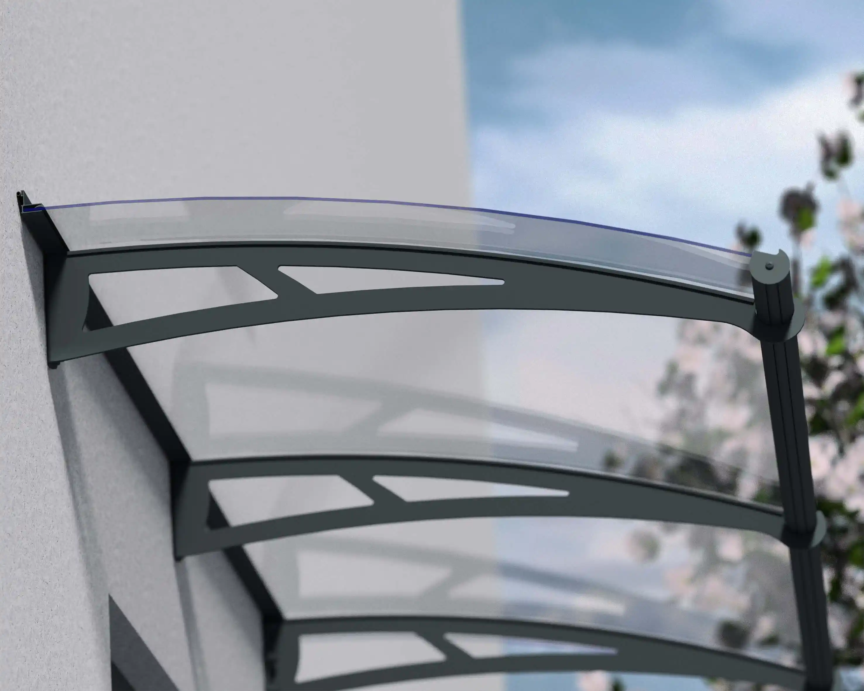 Canopia Aquila 205X91 cm Deur en Veranda Luifel Donkergrijs Helder