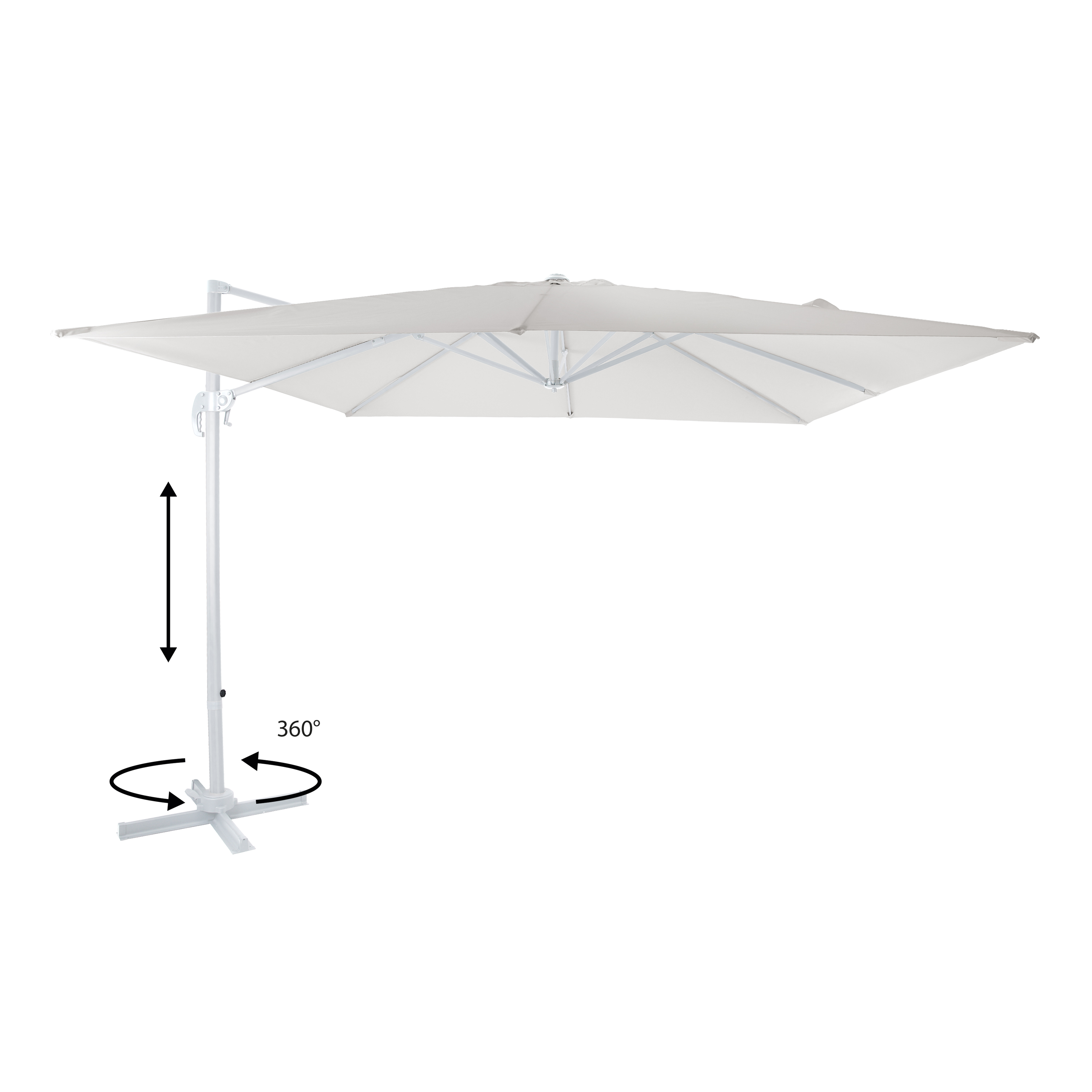 AXI Nima Floating Parasol 300x300 White/Beige
