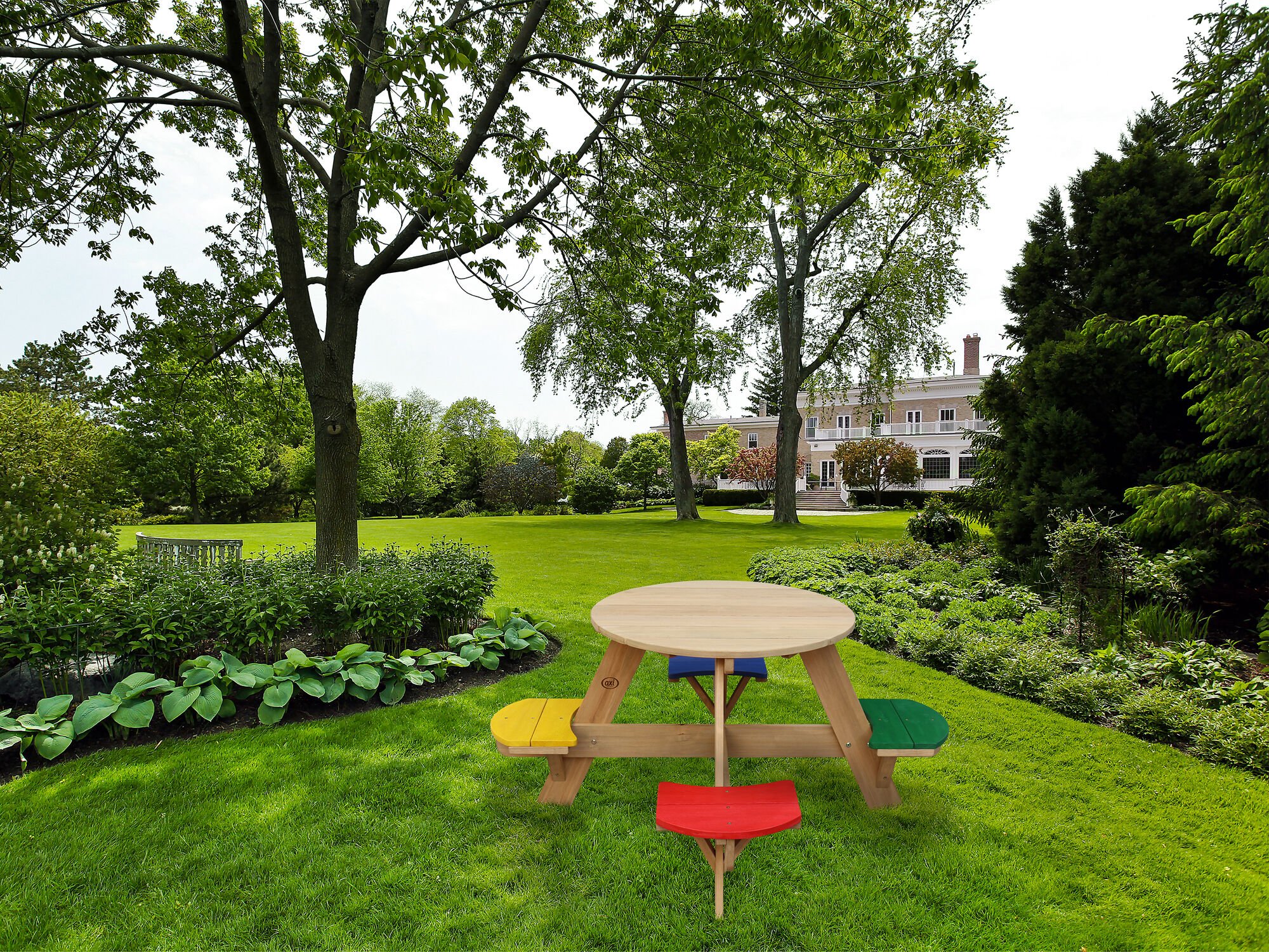AXI UFO Picknicktafel Rond Regenboog