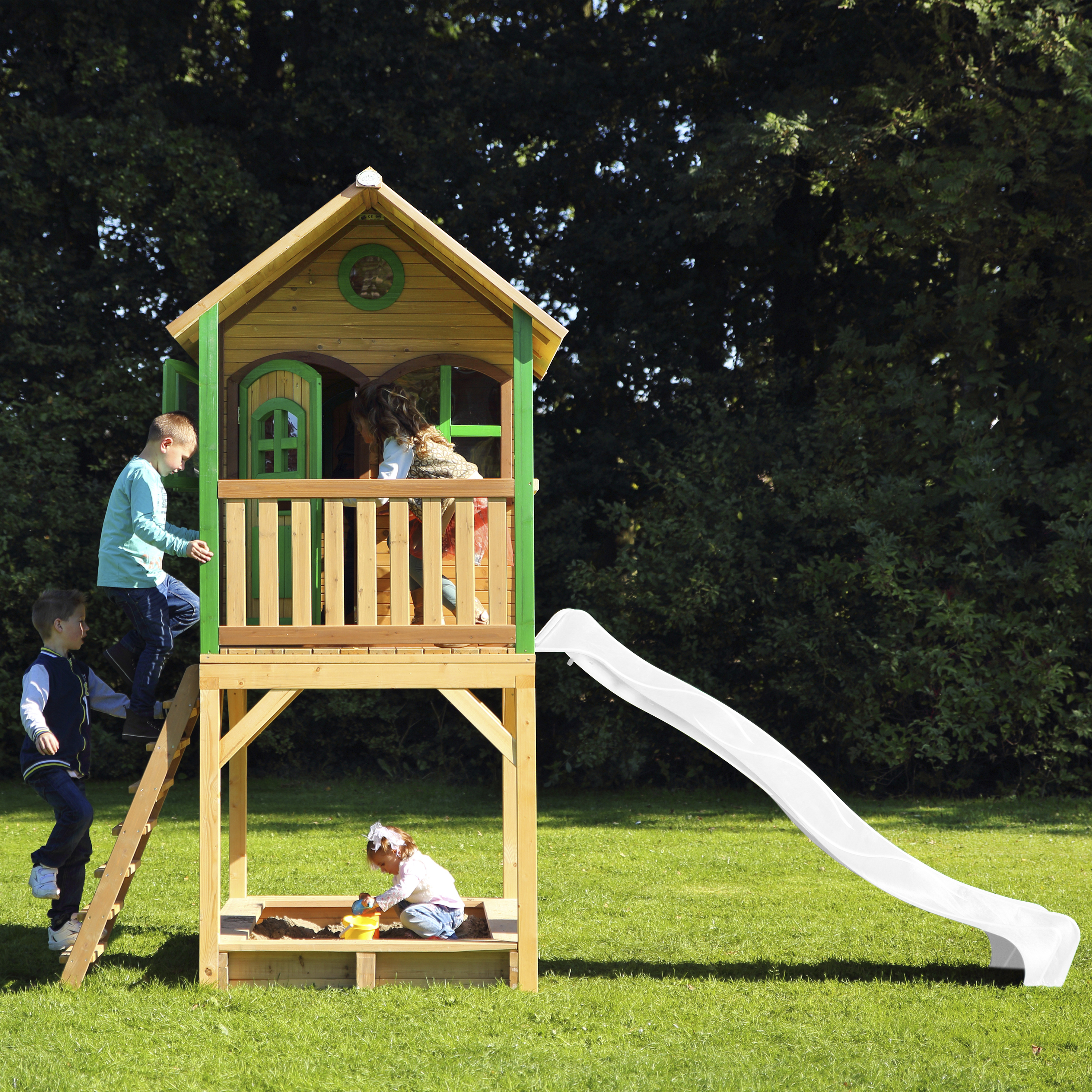 AXI Sarah Playhouse Brown/Green - White Slide