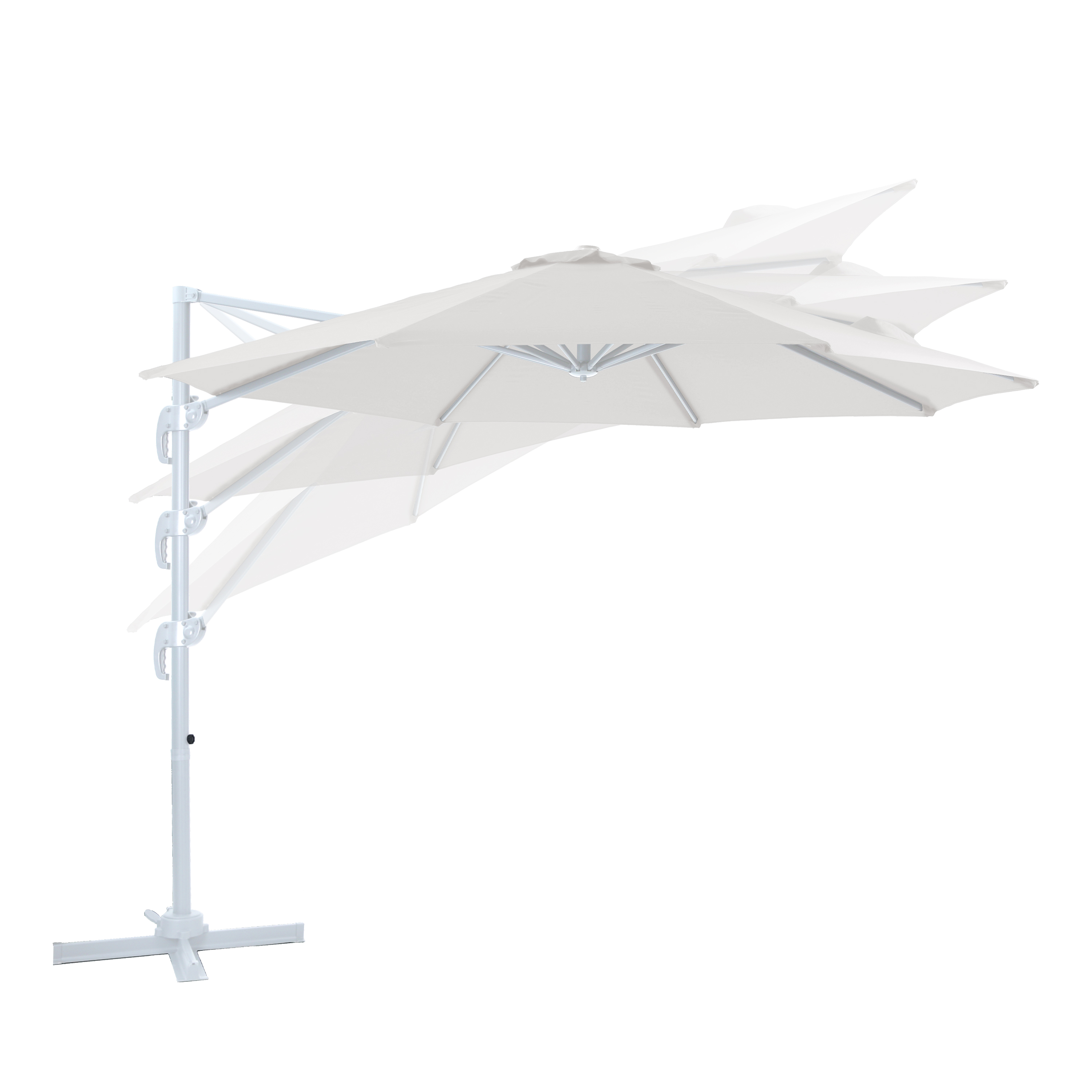 AXI Marisol Cantilever Parasol Ø 300cm Round - White/Beige