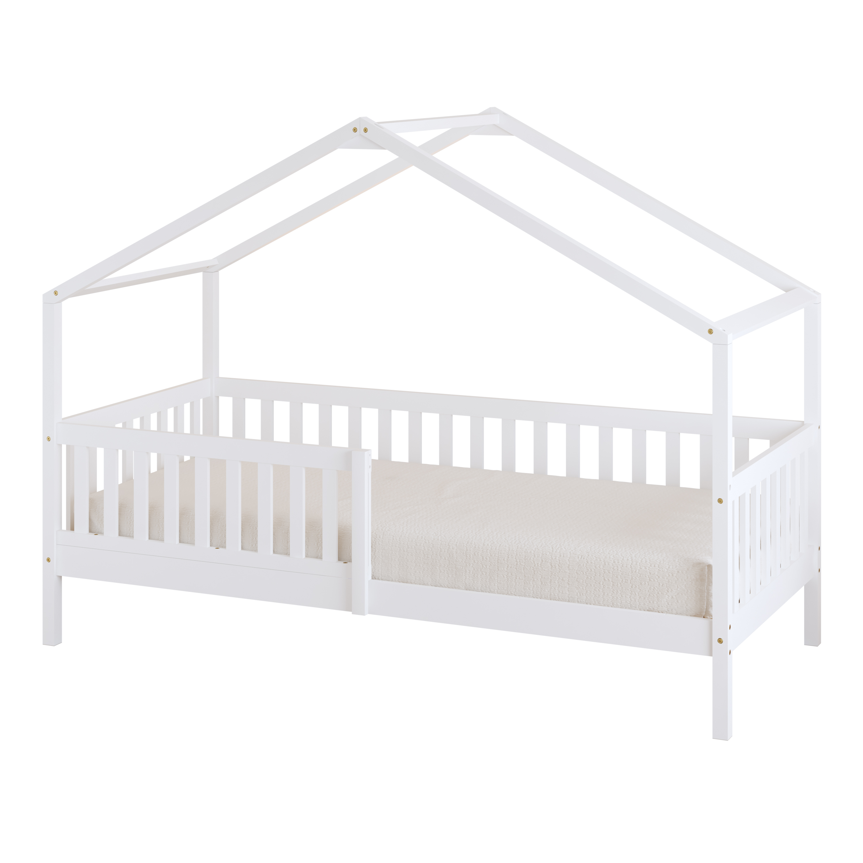Sunny Kae House Bed with Guardrail White – Without Mattress