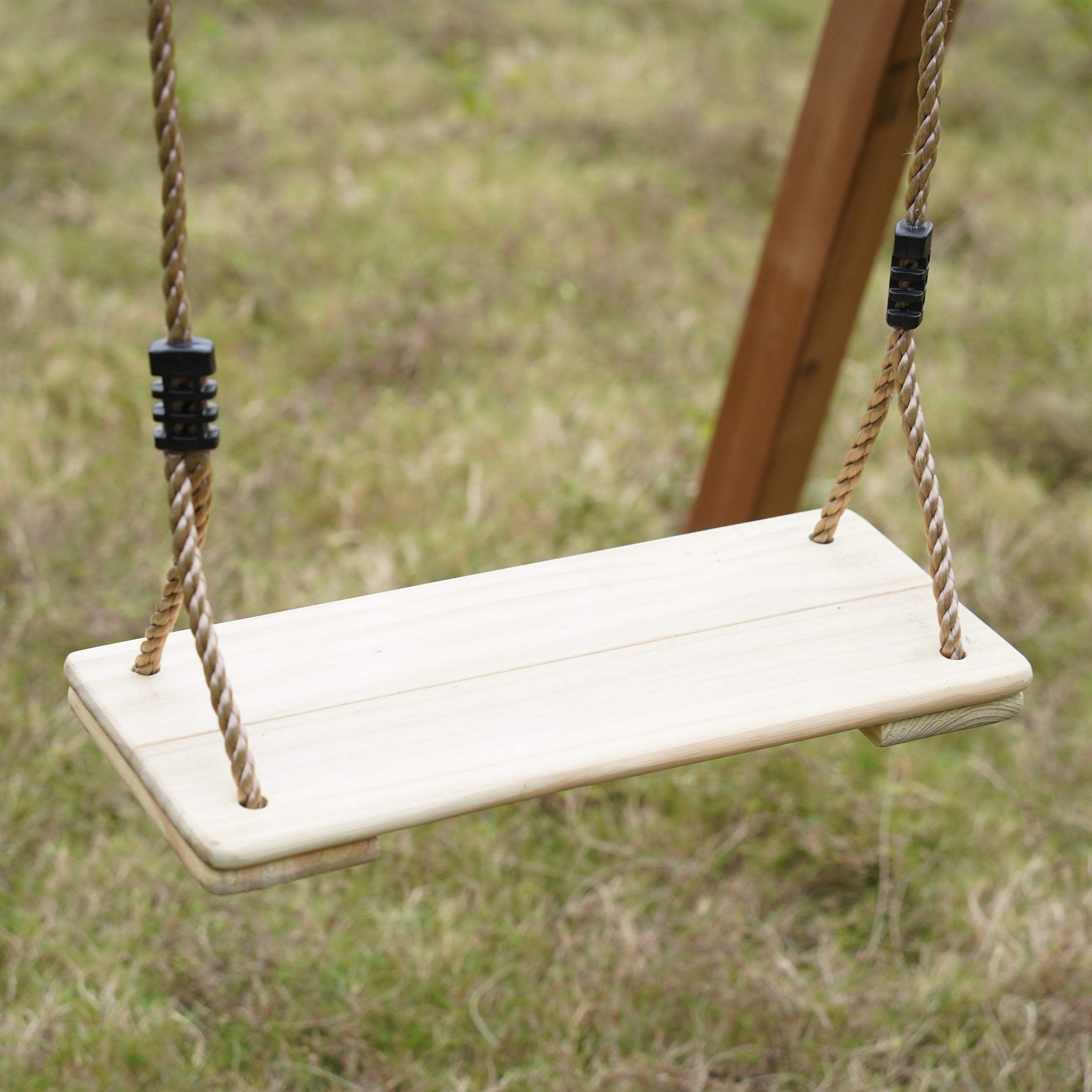 AXI Cody Climbing Frame with Swings. Trapeze and Climbing Wall – Cream Double Slide and Tube Slide