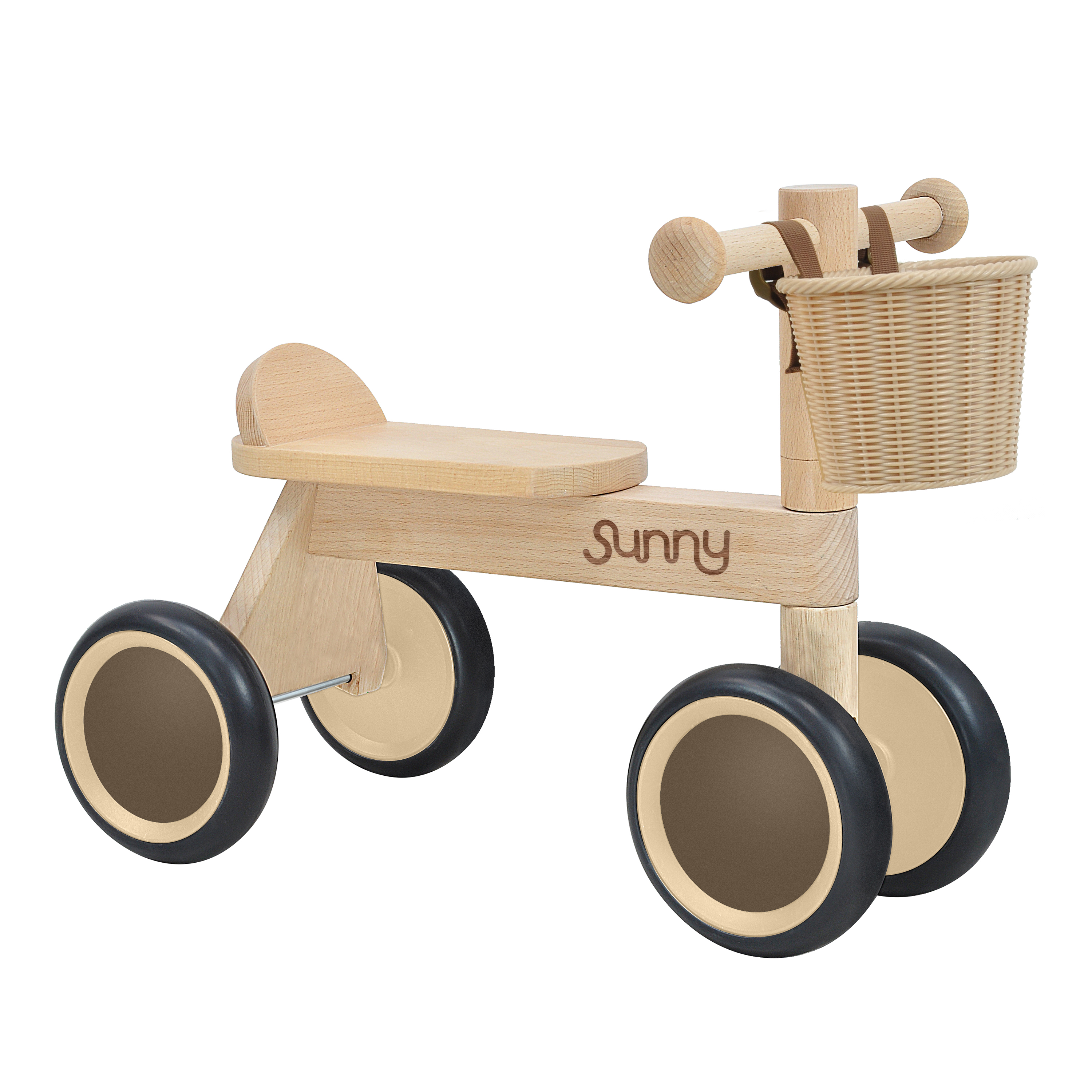 Sunny Mini Walker Houten Loopfiets incl. Opbergmandje