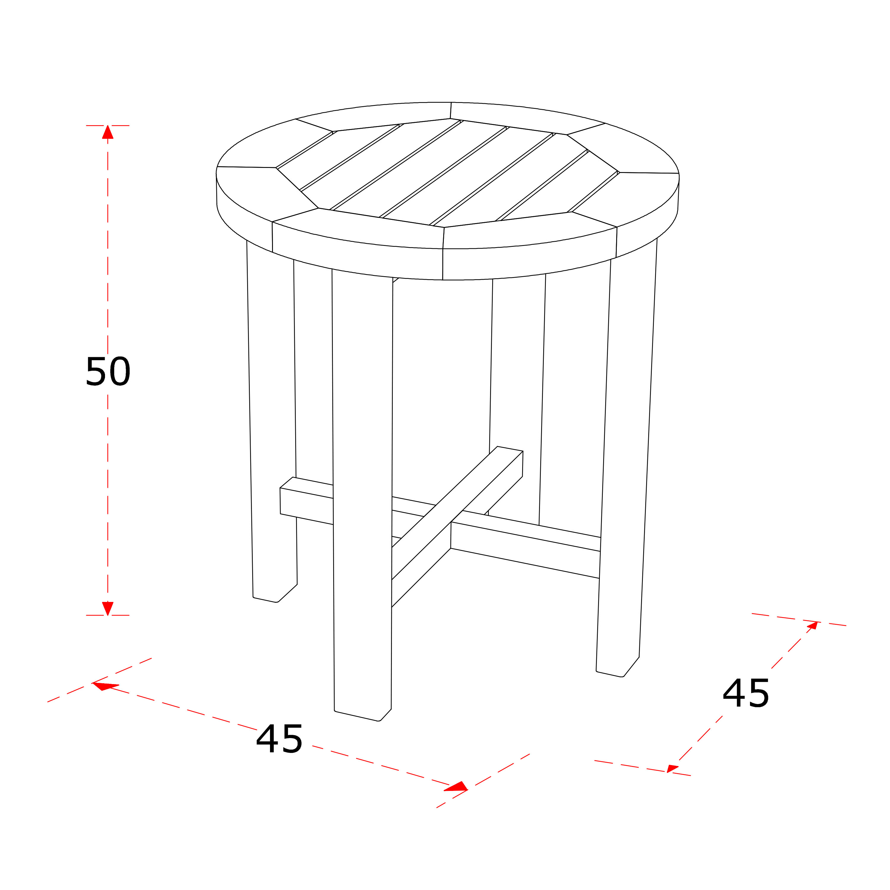 AXI Alya Teak Side Table Round