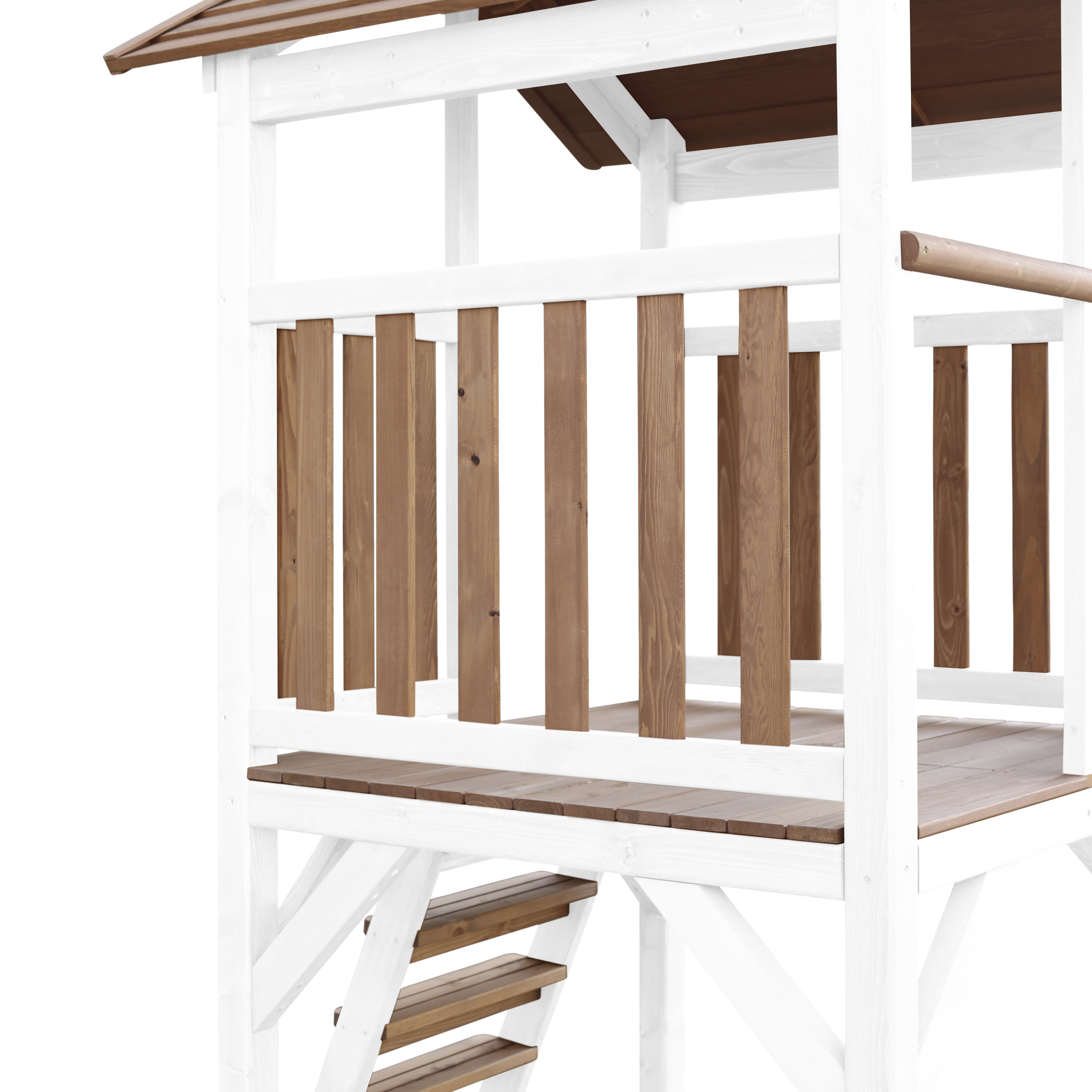 AXI Beach Tower with Single Swing Set Brown/White - Grey Slide-8717973939290 AXI Beach Tower with Single Swing Set Brown/White - Grey Slide
