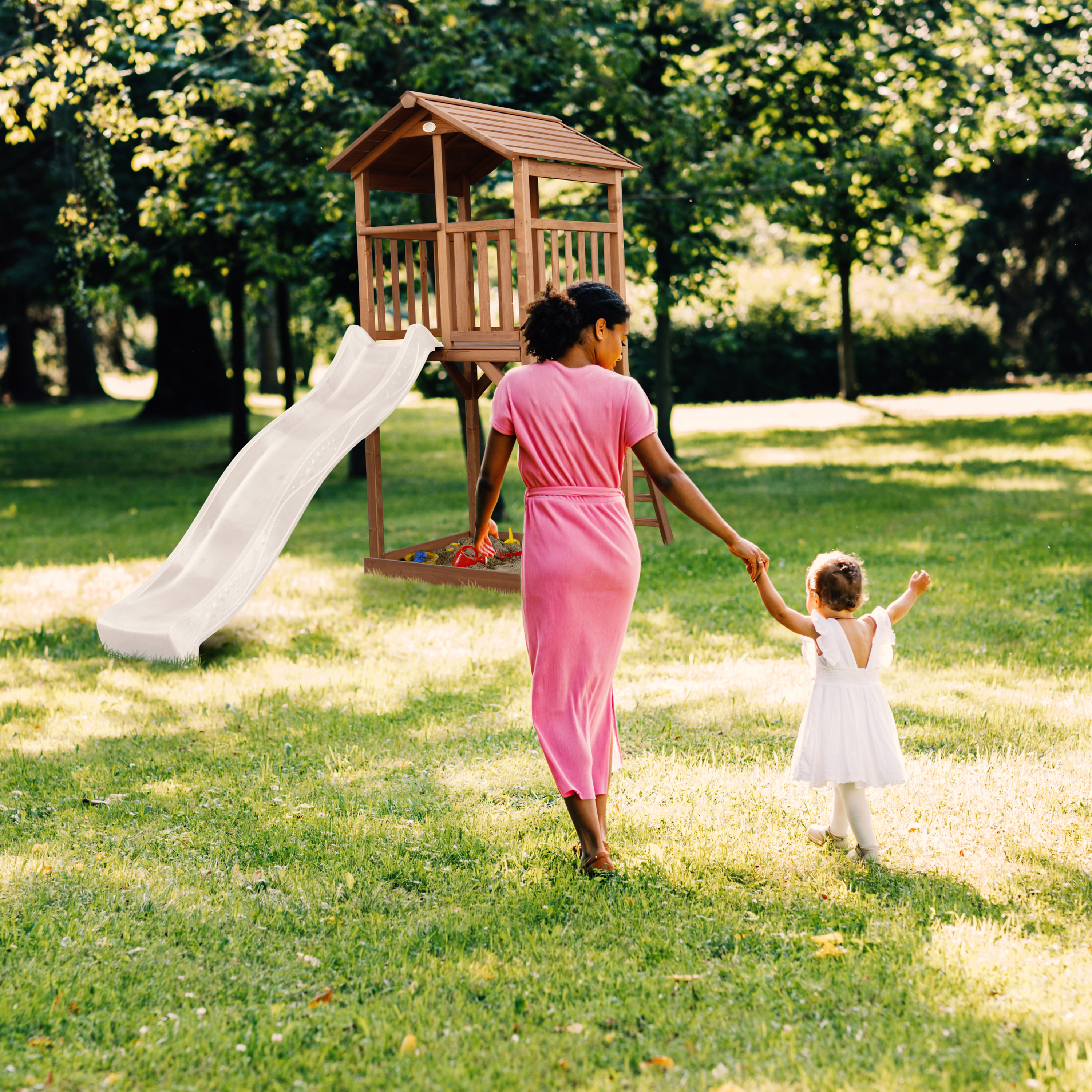 AXI Beach Tower Brown - White Slide