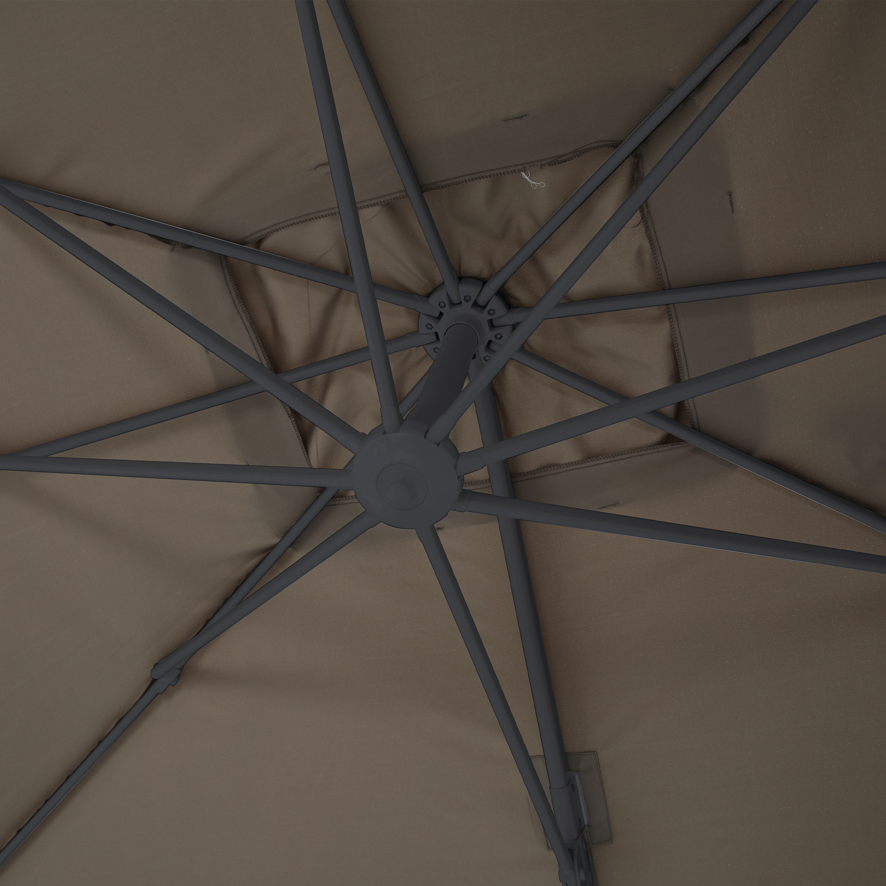AXI Marisol Cantilever Parasol Ø 300cm incl. parasol base with wheels Anthracite/Taupe – Complete set