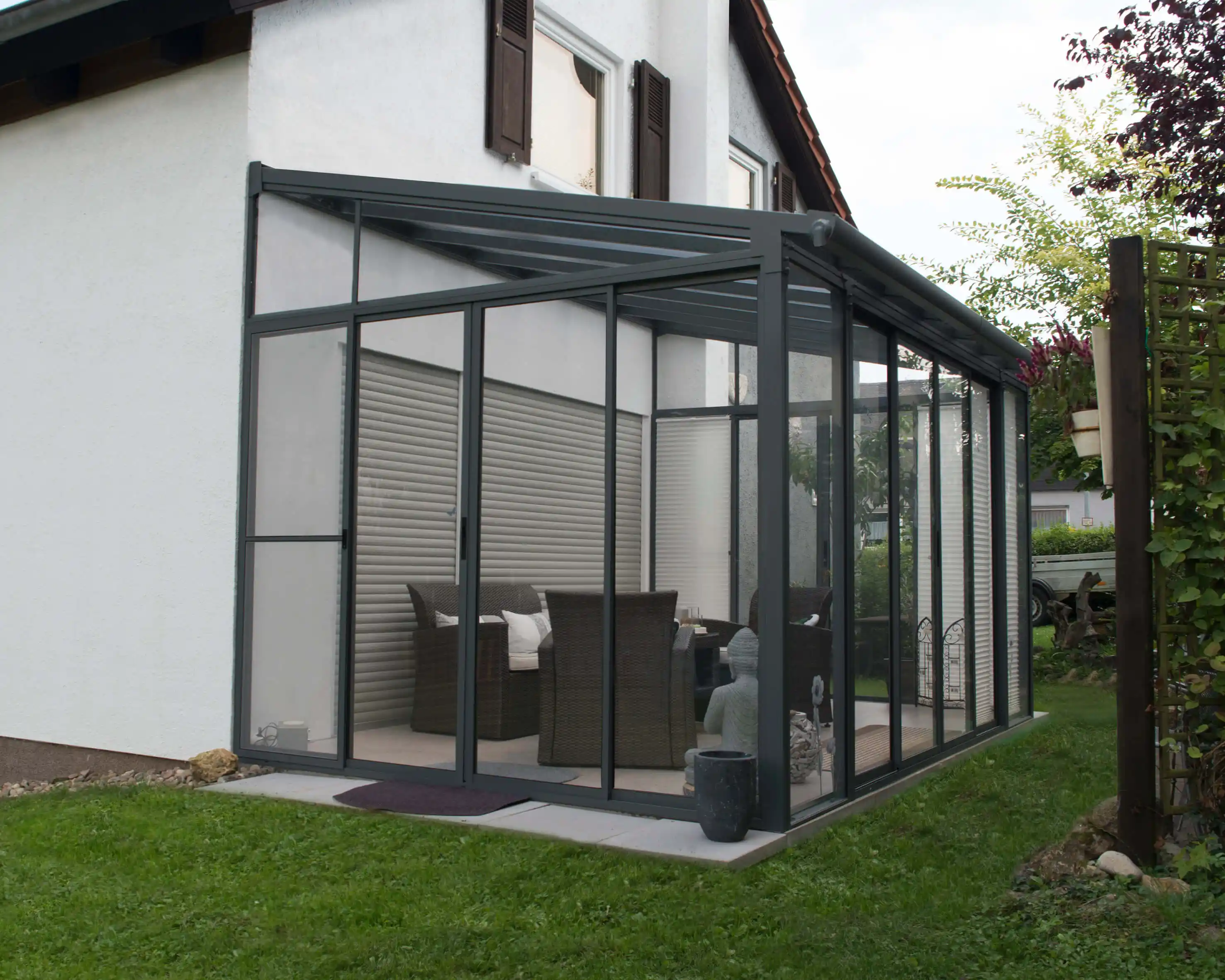 Canopia SanRemo Serre 425X294 cm veranda. en Solarium Donkergrijs Helder-7290108132588 Canopia SanRemo Serre 425X294 cm veranda. en Solarium Donkergrijs Helder