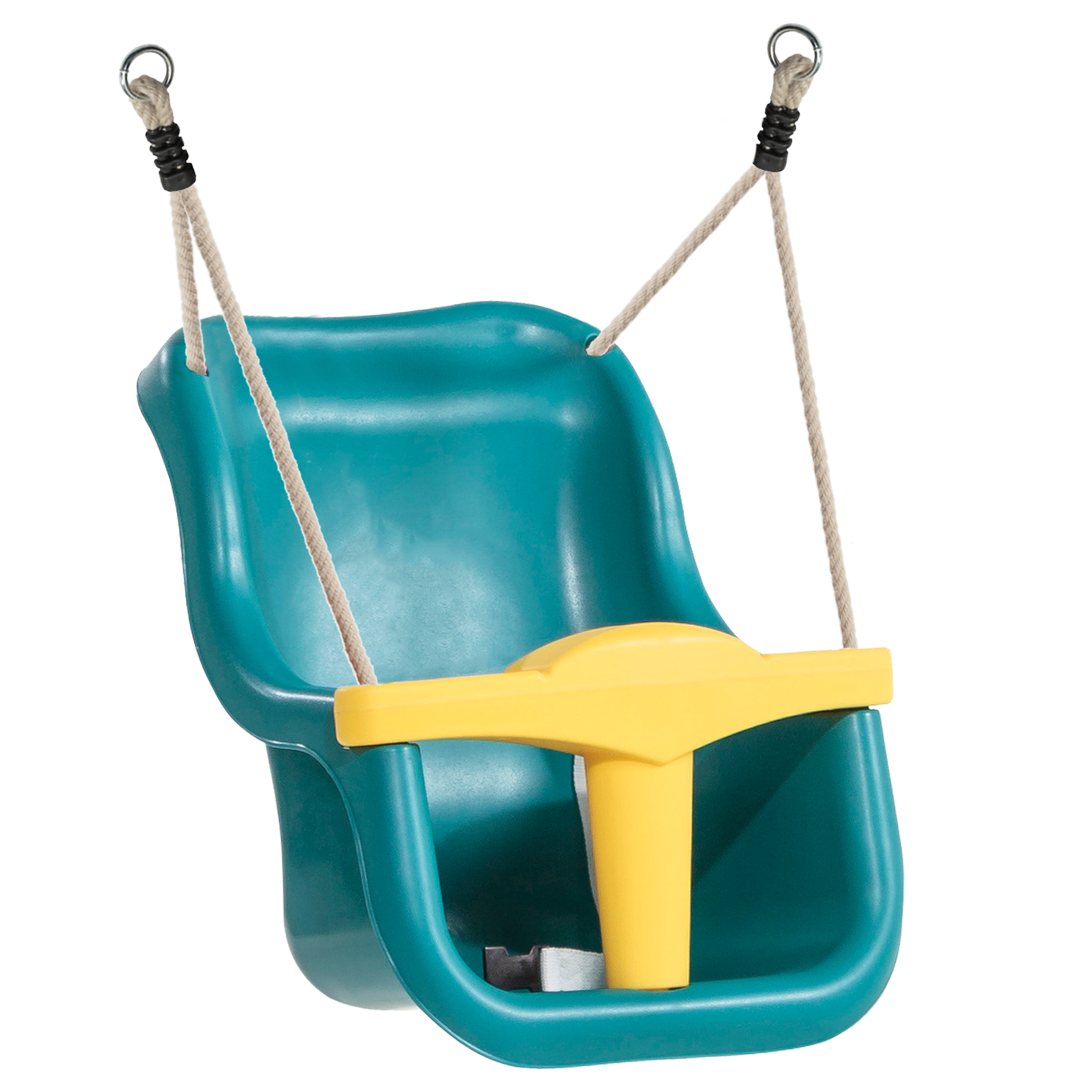 AXI Baby Swing Brown with seat Turquoise/Yellow