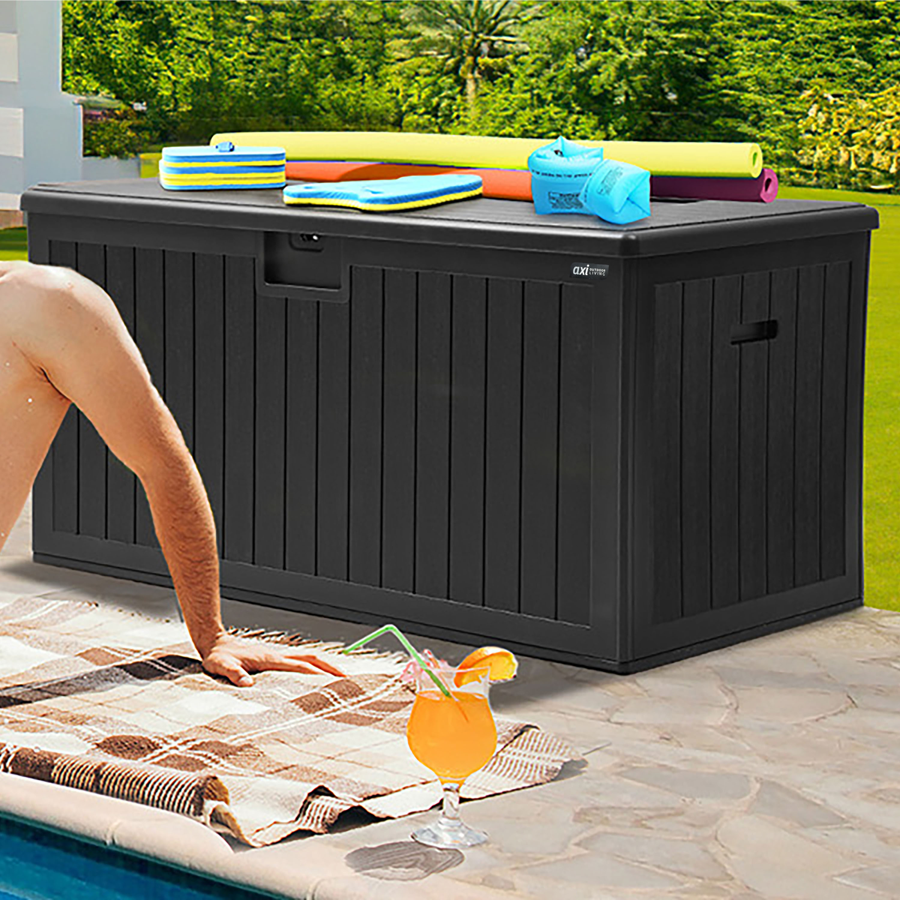 AXI Mike Plastic Storage Box 600 Black – 141x72x72.5 cm