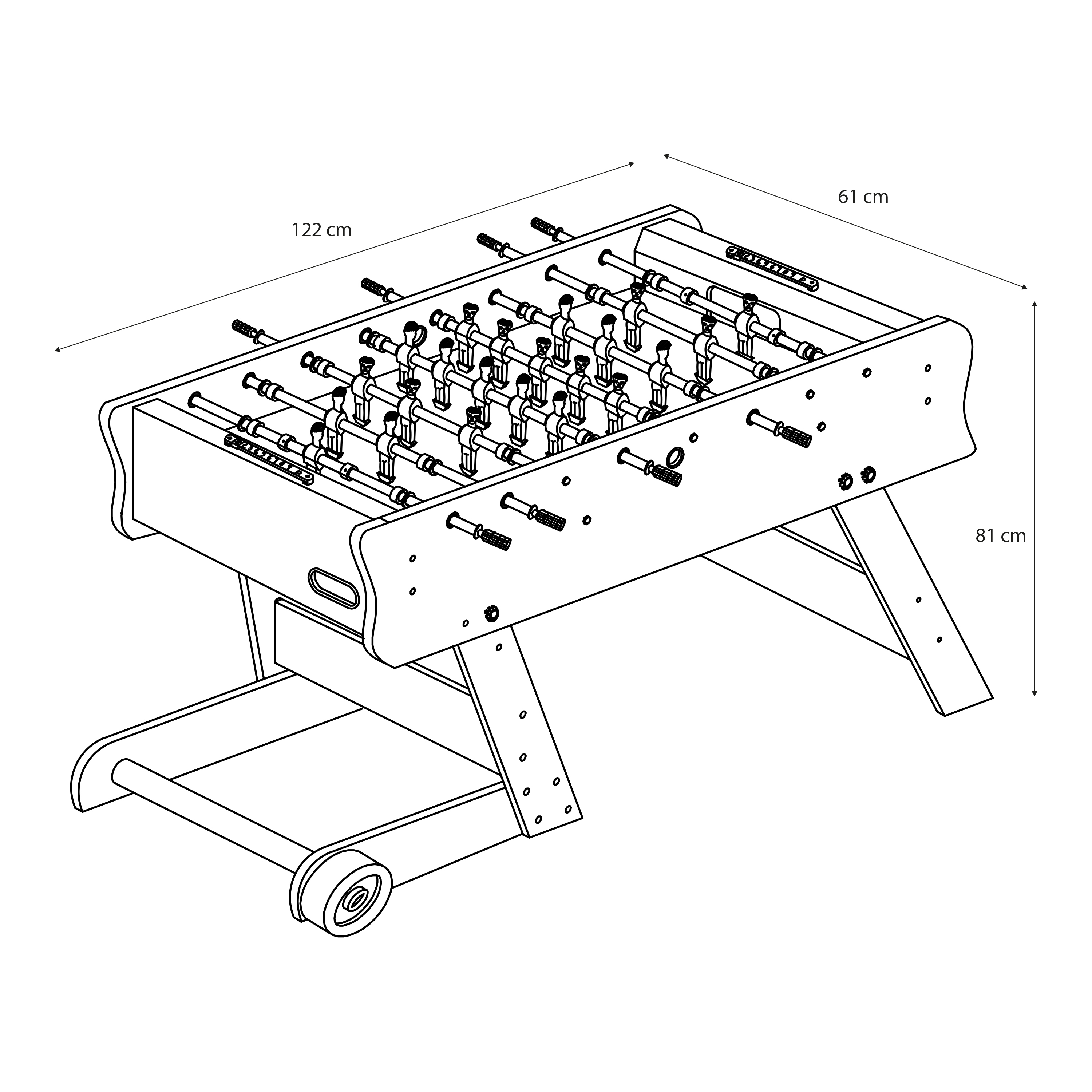 Cougar Scorpion Kick folding Football Table - Black