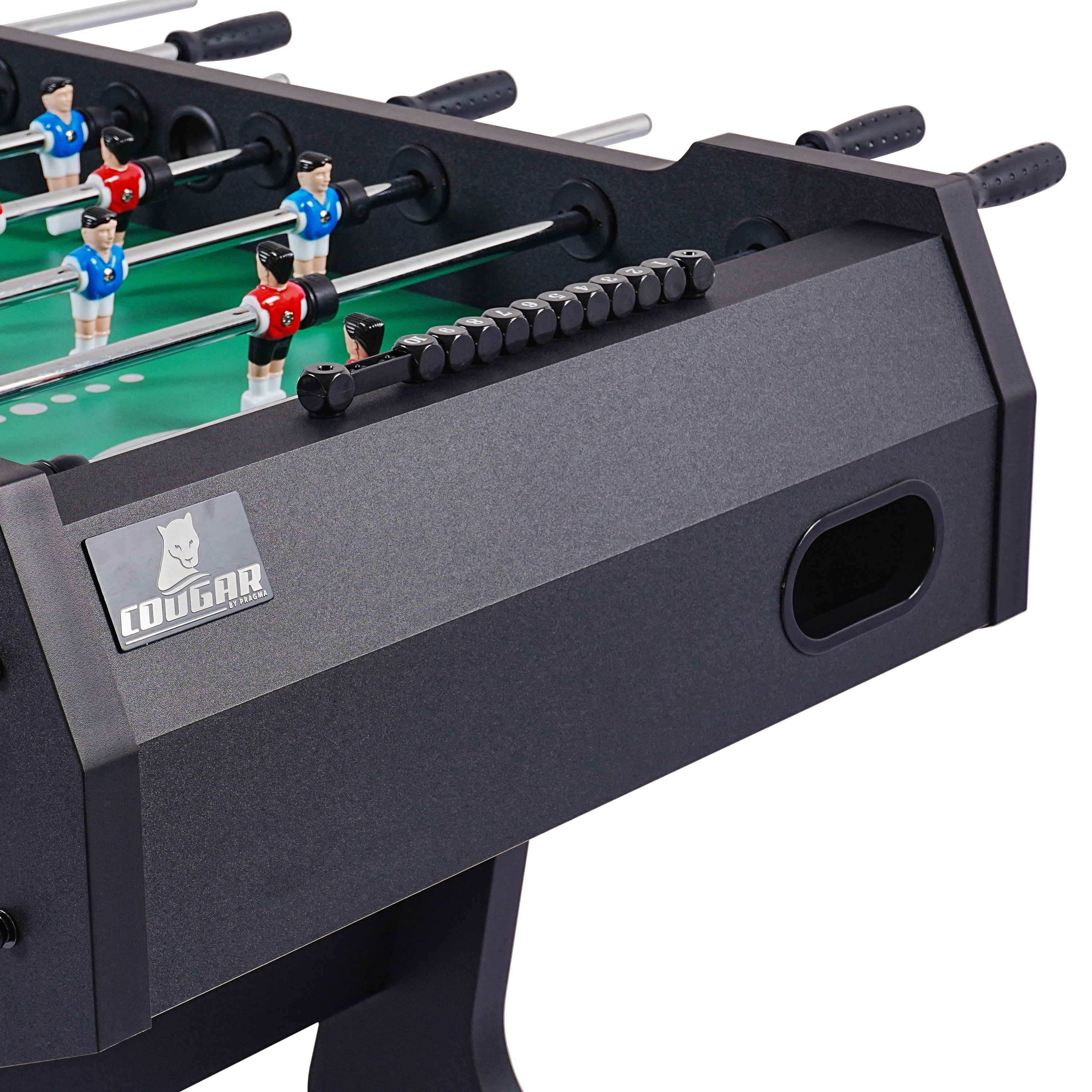 Cougar Powerkick Pro Folding Football Table Black – Green Playing Field