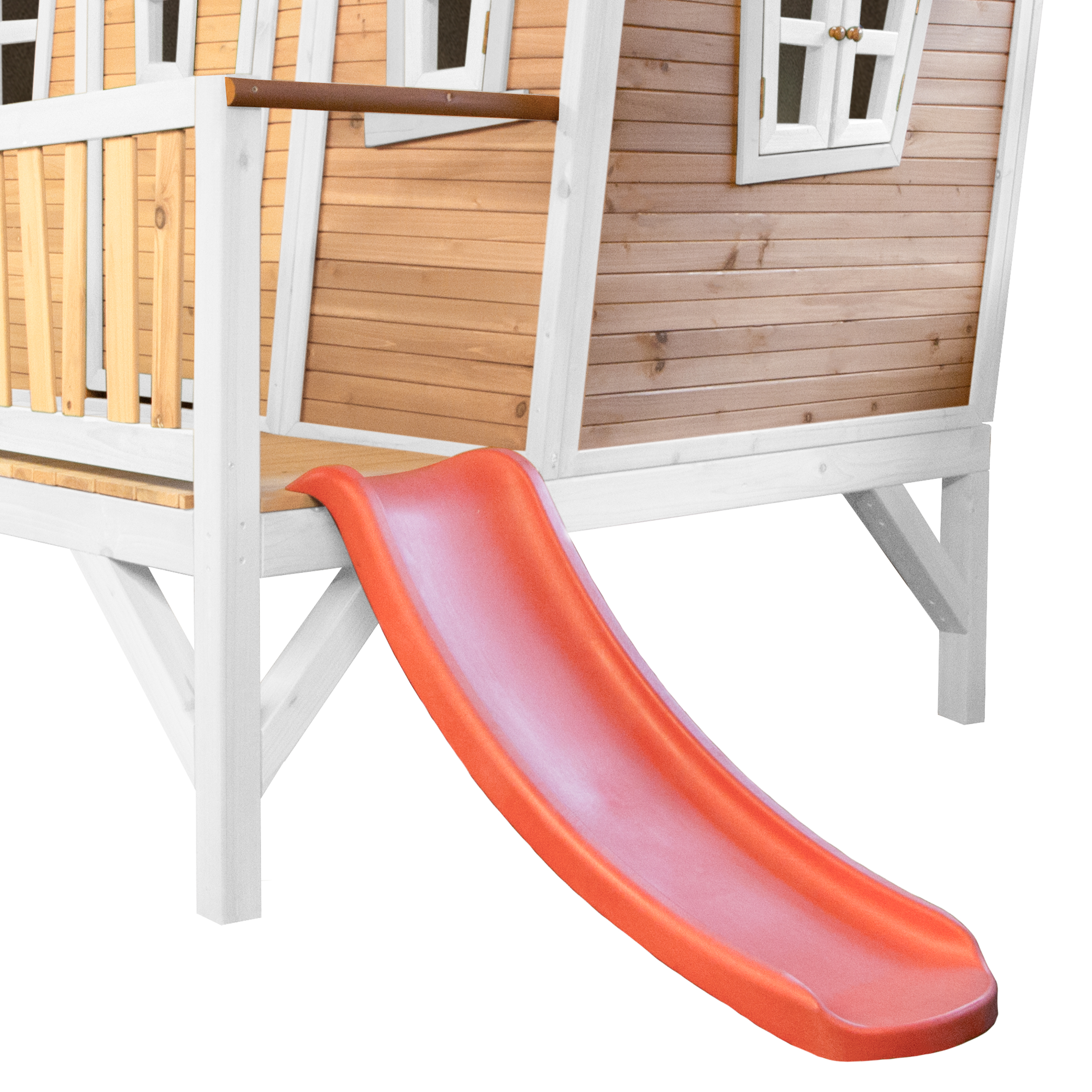 AXI Emma Playhouse Brown/White - Red Slide
