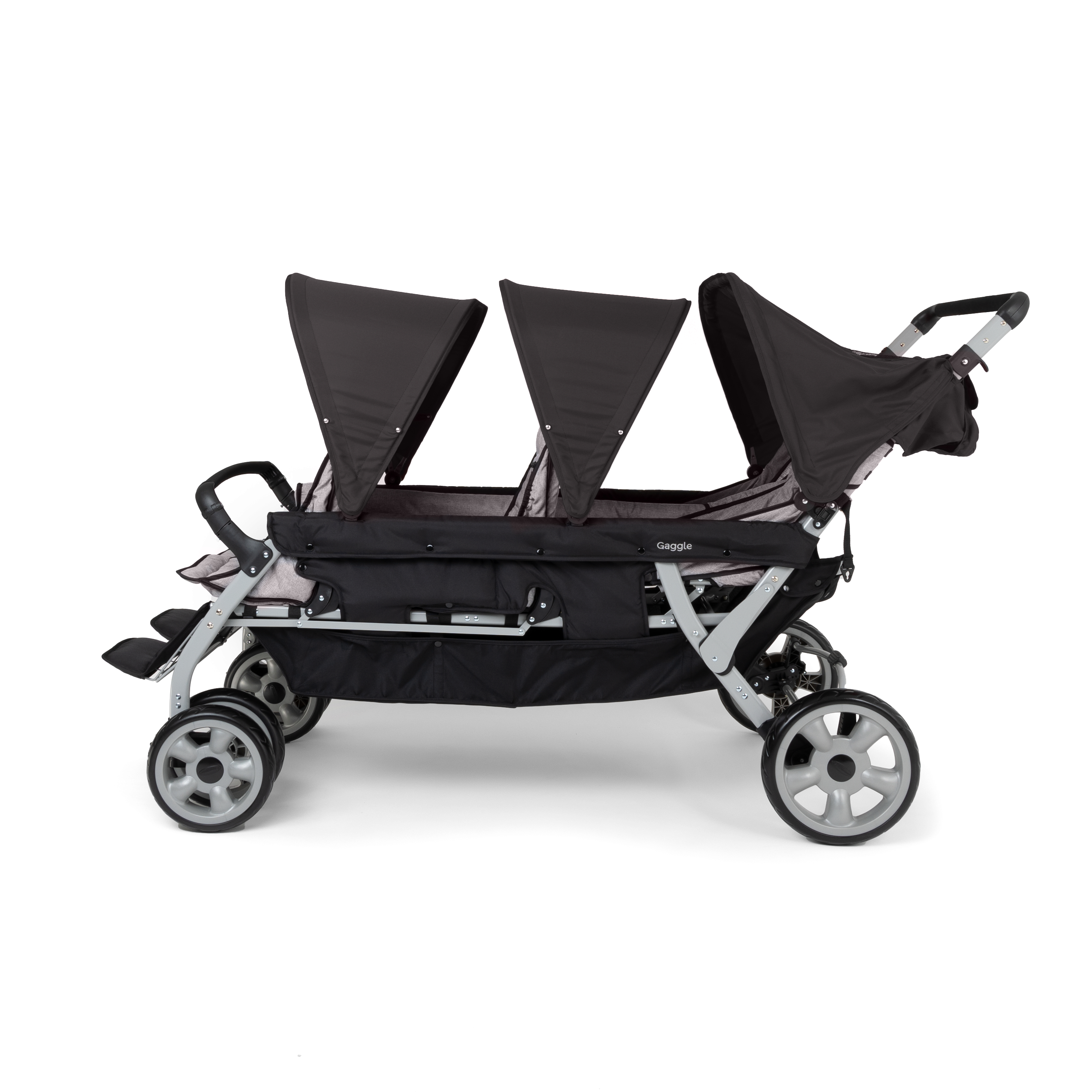 Gaggle Jamboree opvouwbare kinderwagen / buggy voor 6 kinderen in zwart