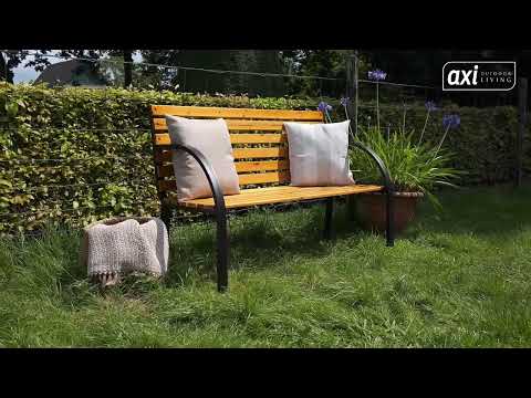 AXI Otis houten Tuinbank met matzwart stalen frame